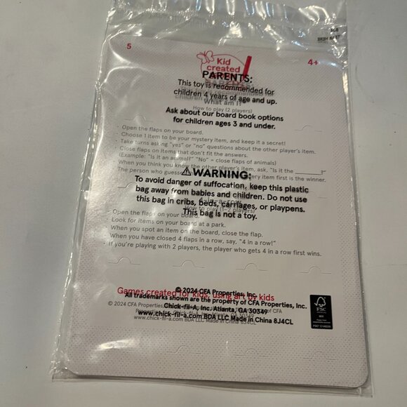 Chick Fil A Kid Created Games On the Go At the Park NIP - Picture 3 of 3